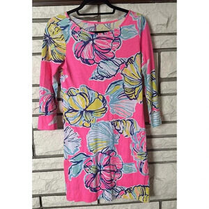 Lilly Pulitzer Marlowe Royal Swept By The Tides Dress Women's X Small 100% Pima
